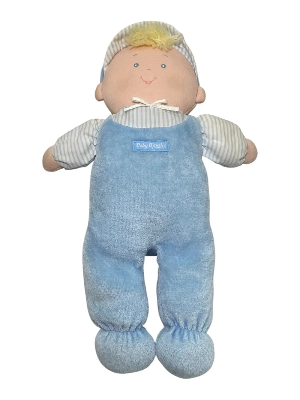 Osh Kosh B'Gosh Baby Plush Soft Doll Blue Boy Blonde Kids Vintage Stuffed